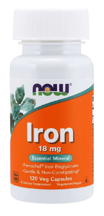 NOW Iron 18 mg 120Veg Capsules - Happy Steppy