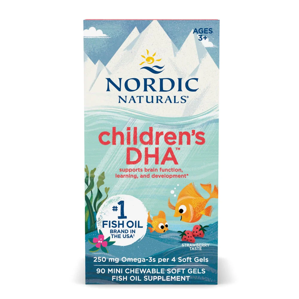 Nordic Naturals Children's DHA Strawberry 250 mg 90 mini chewable softgel