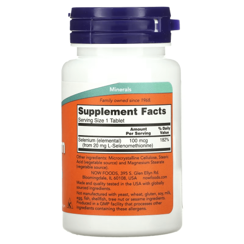 Selenium 100 mcg Tablets facts