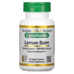 California Gold Nutrition, Lemon Balm Extract, European Quality, 500 mg, 60 Veggie Capsules