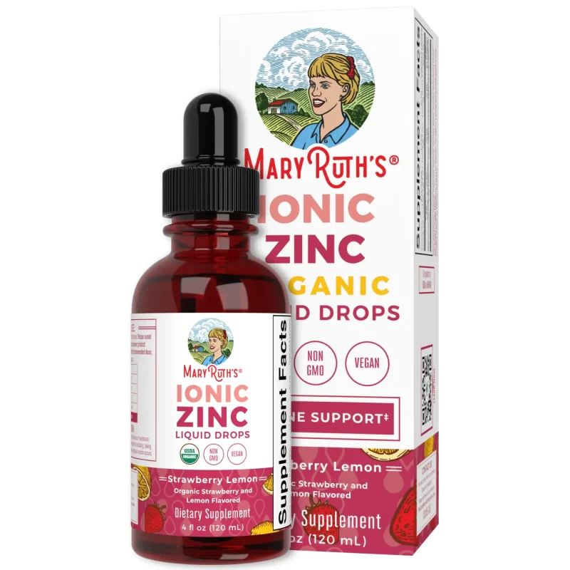 Mary Ruth's Liquid Ionic Zinc, Strawberry & Lemon