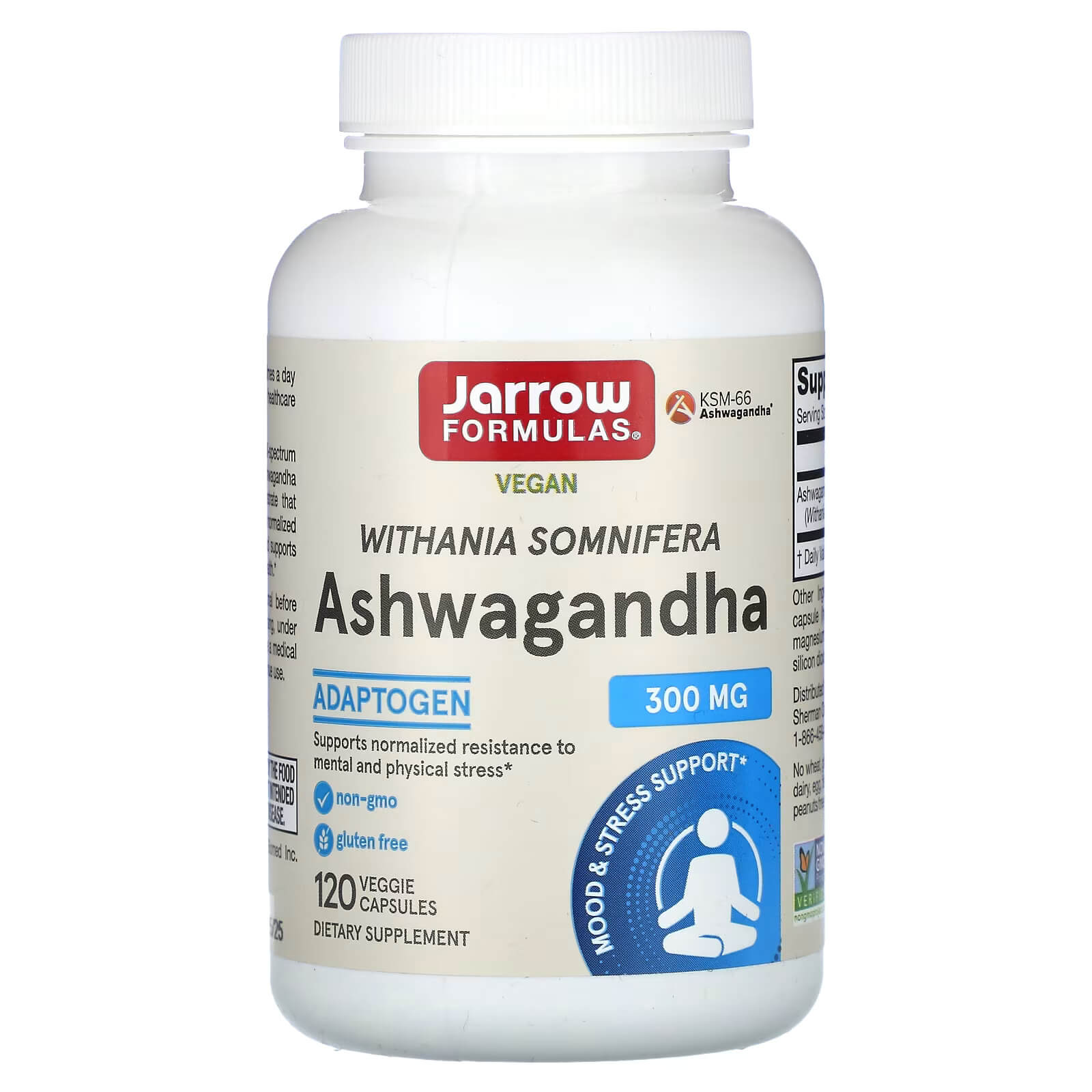 Jarrow Formulas, Ashwagandha, 300 mg, 120 Veggie Capsules Happy Steppy