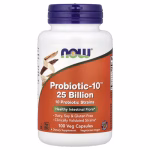 NOW Probiotic-10 25 Billion, 100 Capsules