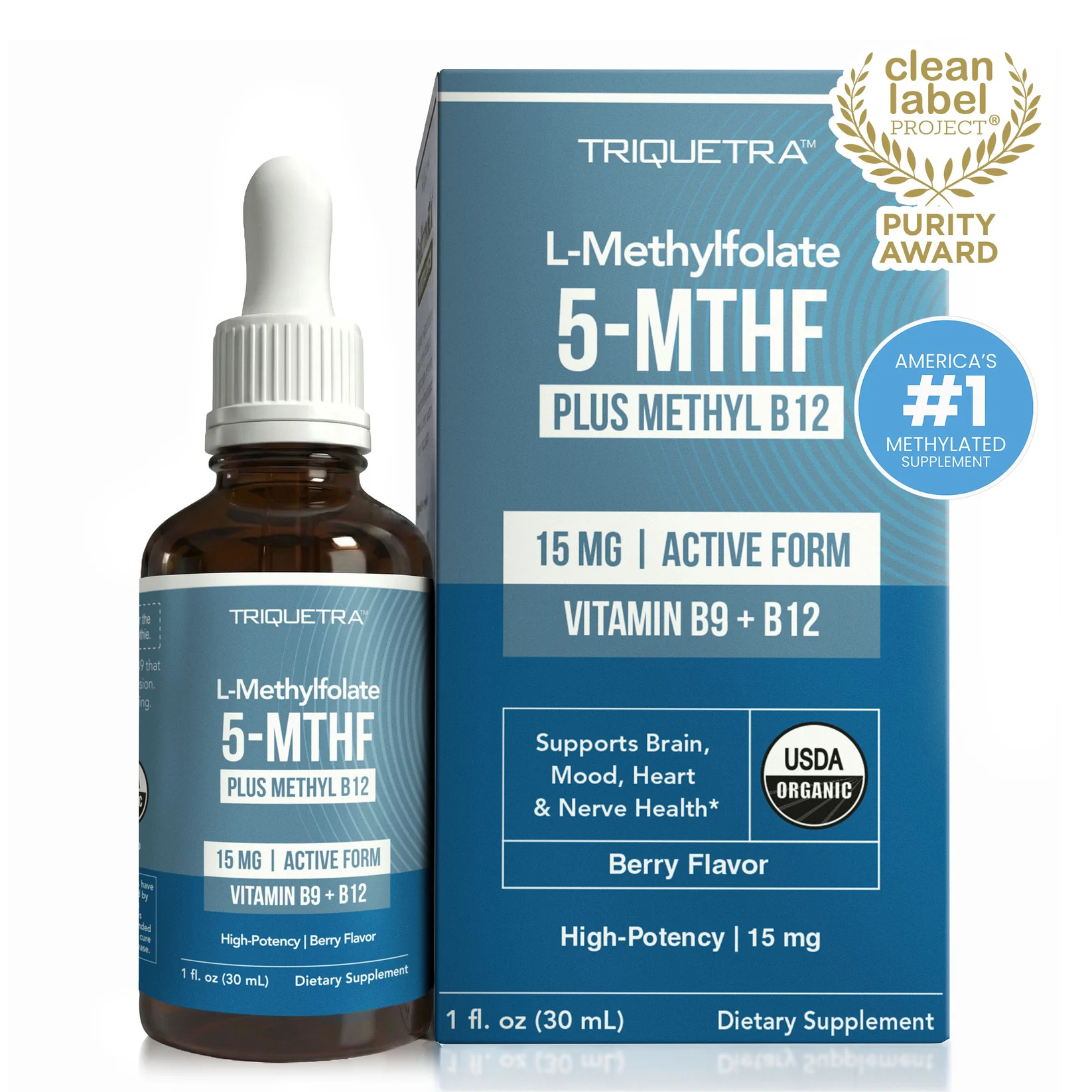 Triquetra  L-Methylfolate (1 mg) Plus Methyl-B12 1 Mg Active Form